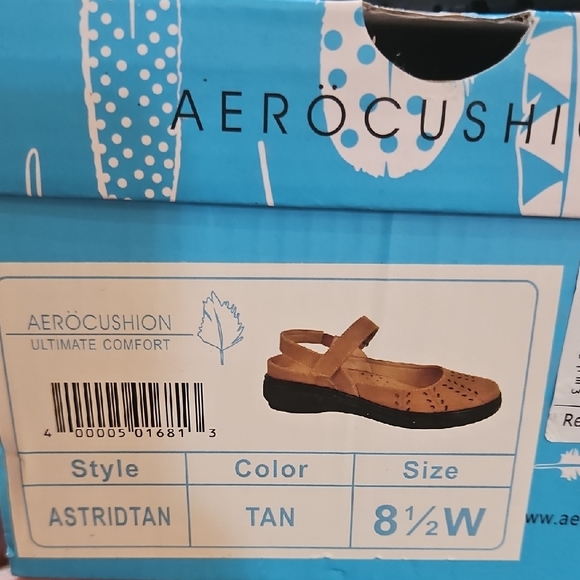 Aerocushion Womens Mary Jane Tan Lightweight Women's Flats (8.5 Wide) - Picture 10 of 12